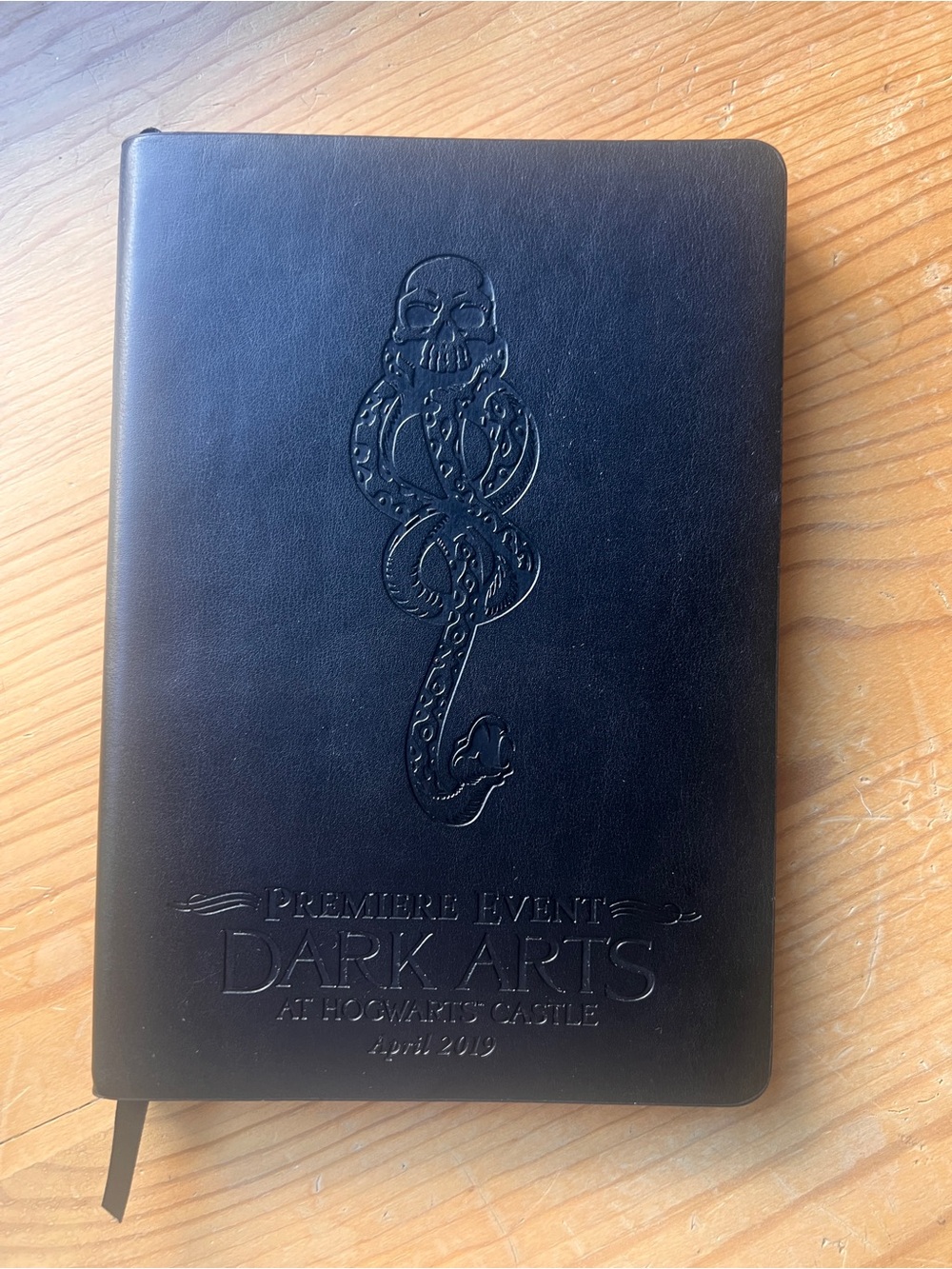 Harry Potter Dark Arts Embossed Black Notebook - employee event 2019